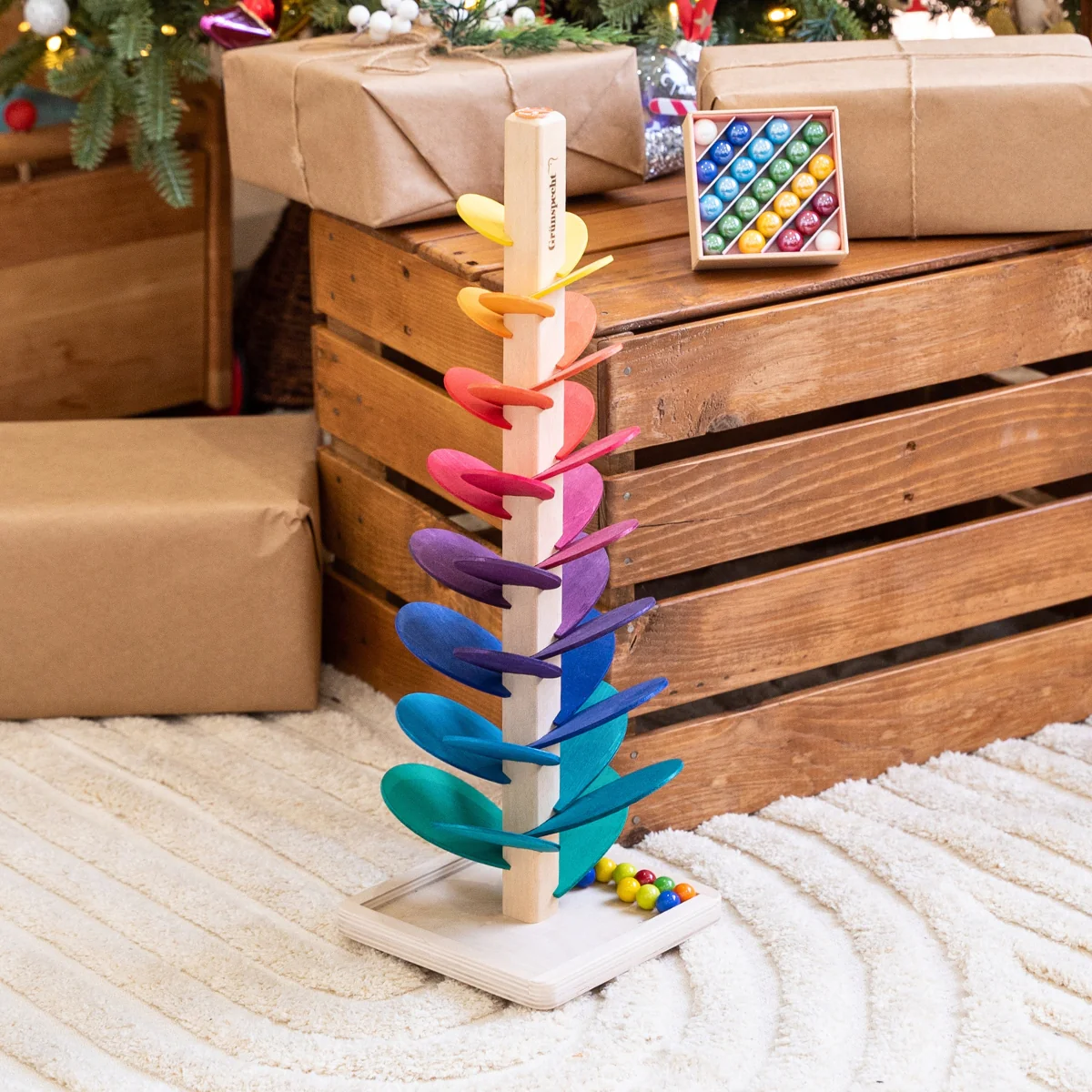 Grunspecht Rainbow Musical Sound Marble Tree - Small 36cm - Image 2