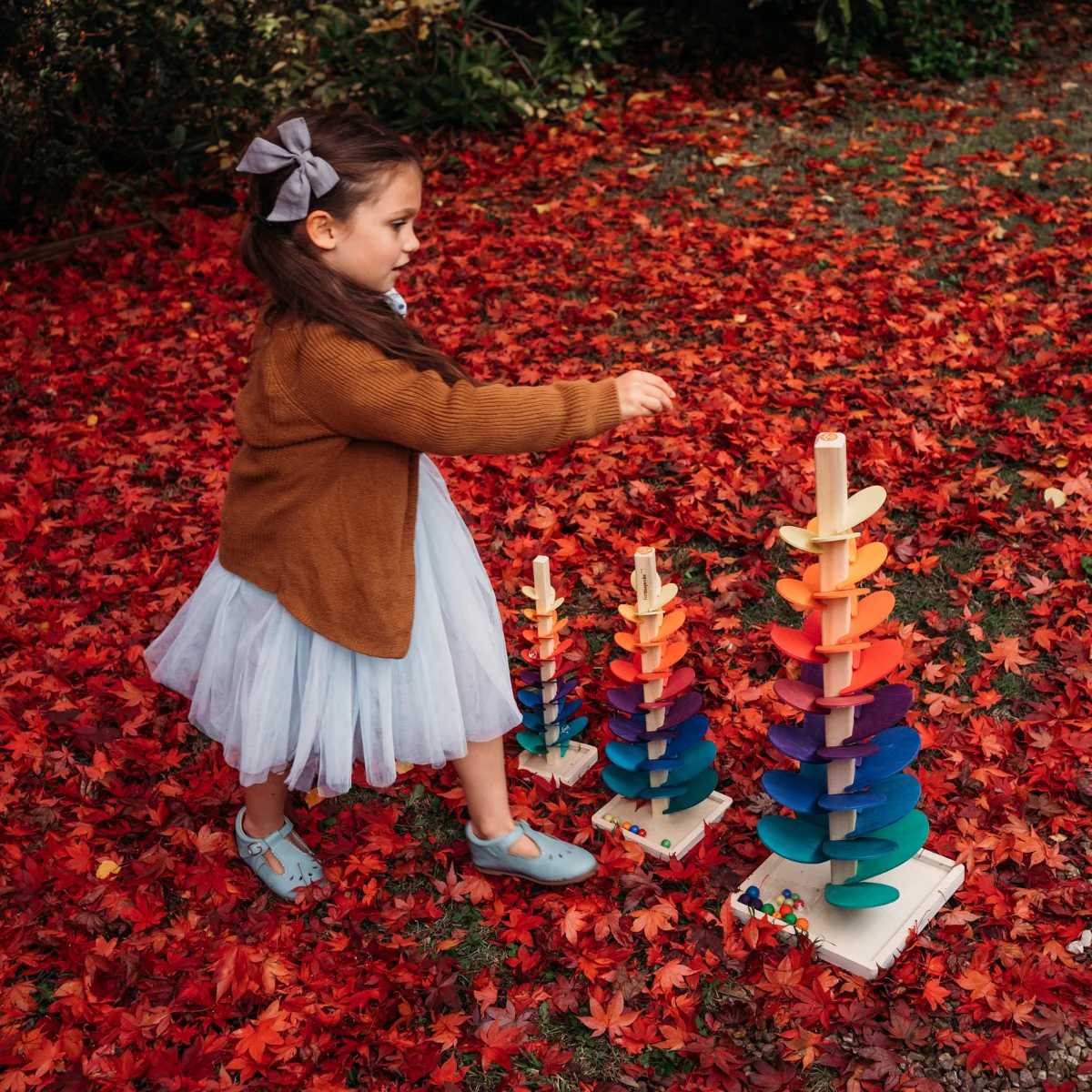 Grunspecht Rainbow Musical Sound Marble Tree - Medium 48cm - Image 4