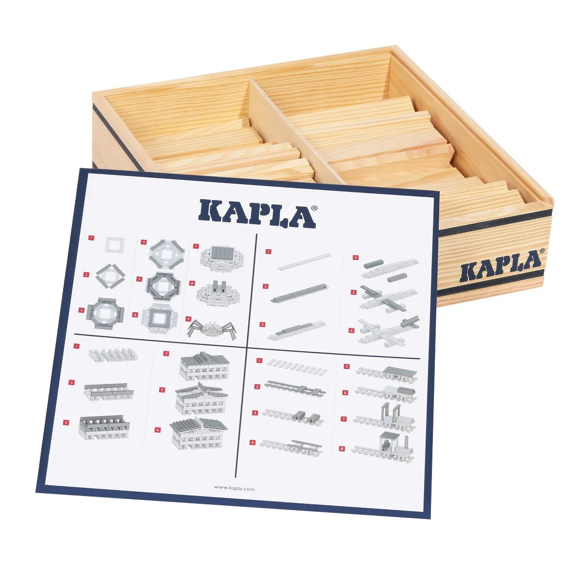 KAPLA Blocks Building Planks - 100 Natural Set - Wooden Case - Image 15