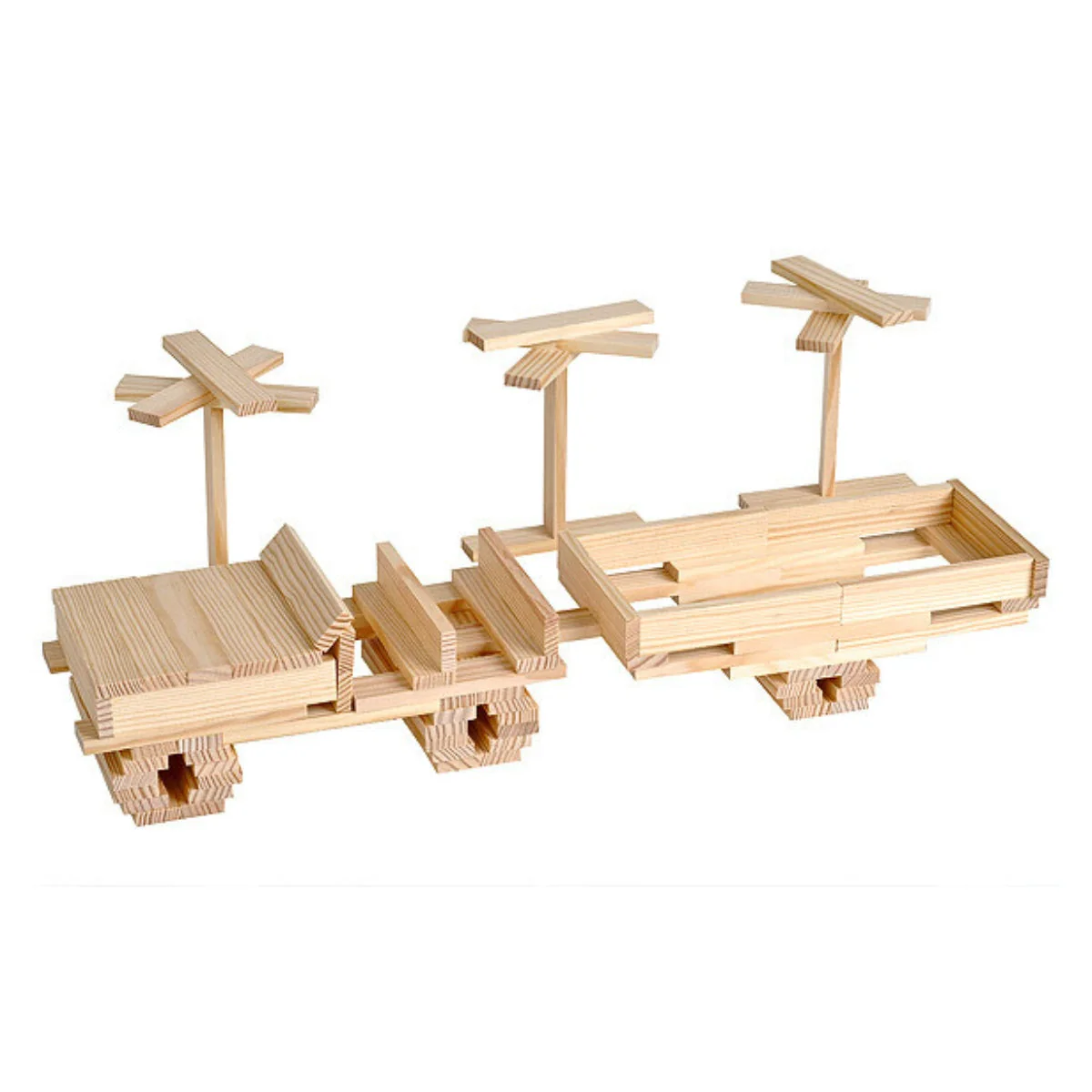 KAPLA Blocks Building Planks - 200 Natural Set - Box - Image 14