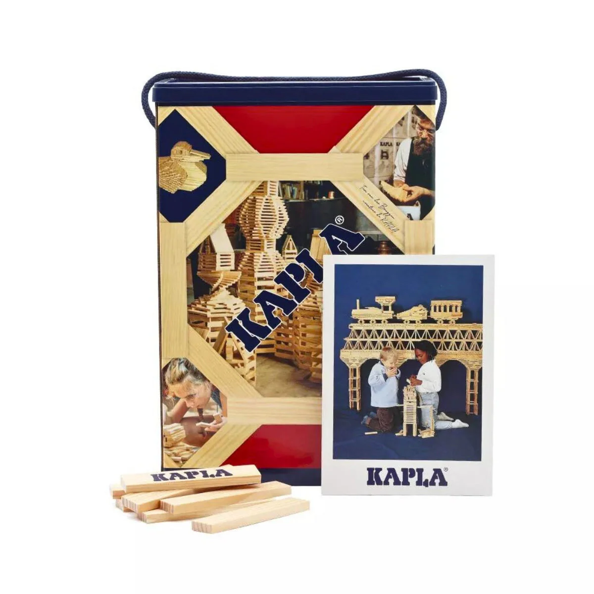 KAPLA Blocks Building Planks - 200 Natural Set - Box - Image 15