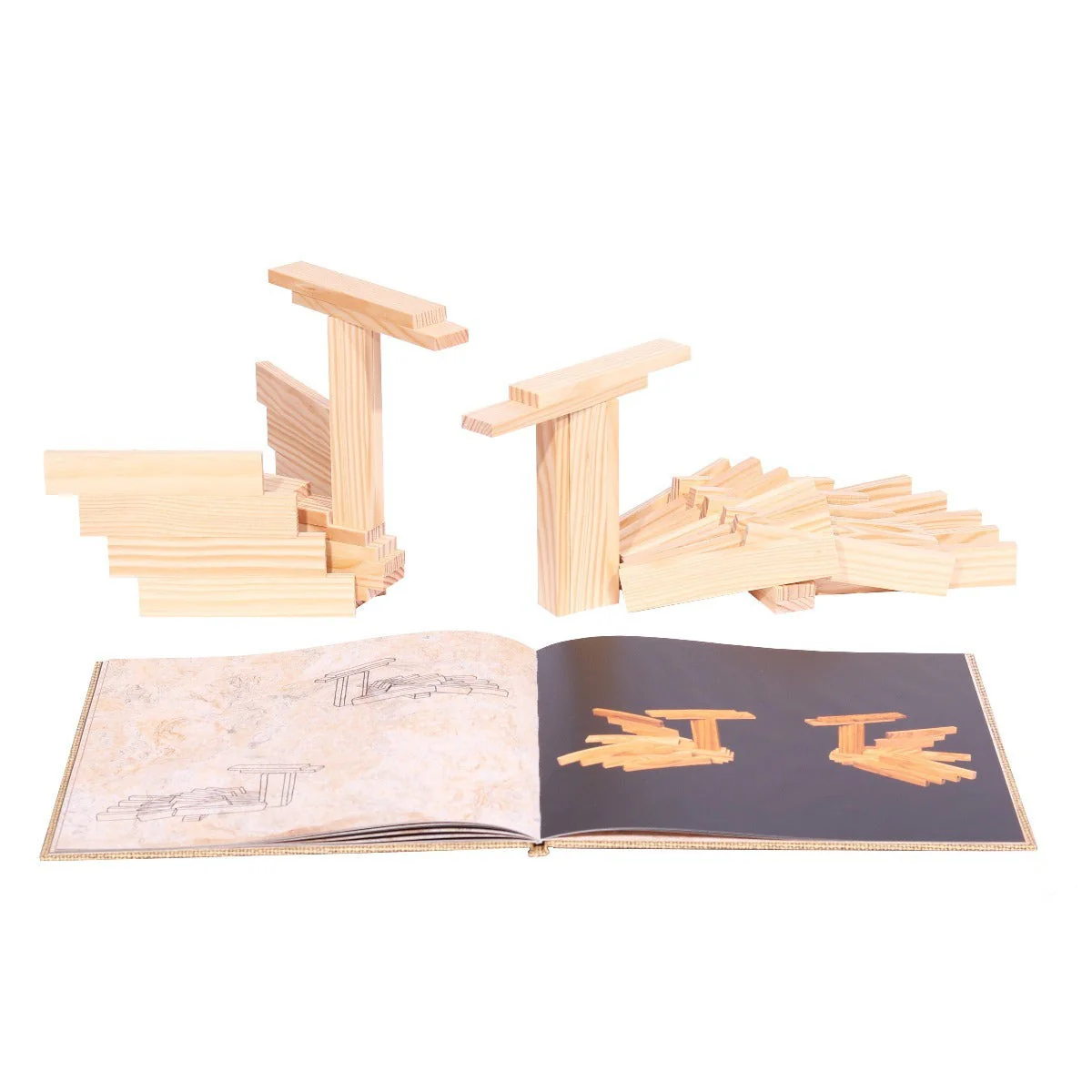 KAPLA Blocks Building Art Book - Beige - Easy Animals (3+) - Image 4