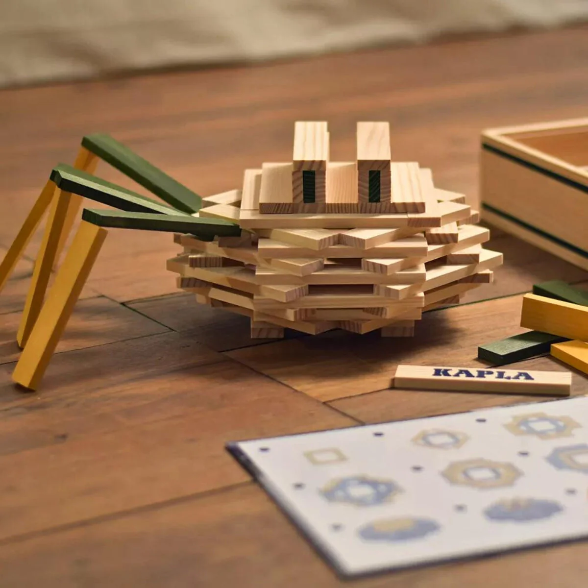 KAPLA Construction Building Blocks - 75 Spider Set - Wooden Case - Image 4