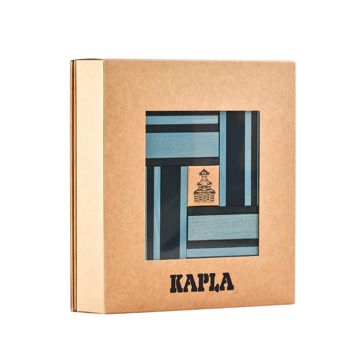 KAPLA Blocks Building Planks & Art Book - 40 Light Blue & Dark Blue Set - Box - Image 7