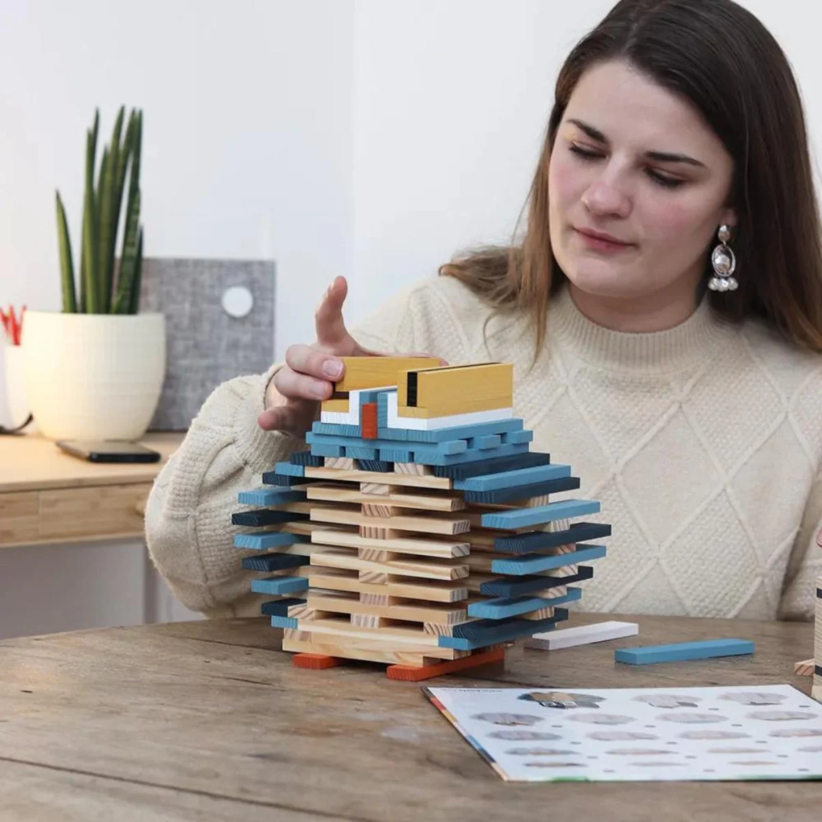 KAPLA Construction Building Blocks - 120 Owl Set - Wooden Case - Image 3