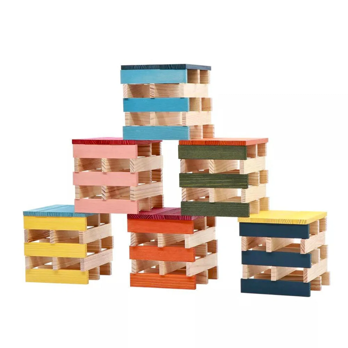 KAPLA Blocks Building Planks - 100 Octocolour Set - Wooden Case - Image 8