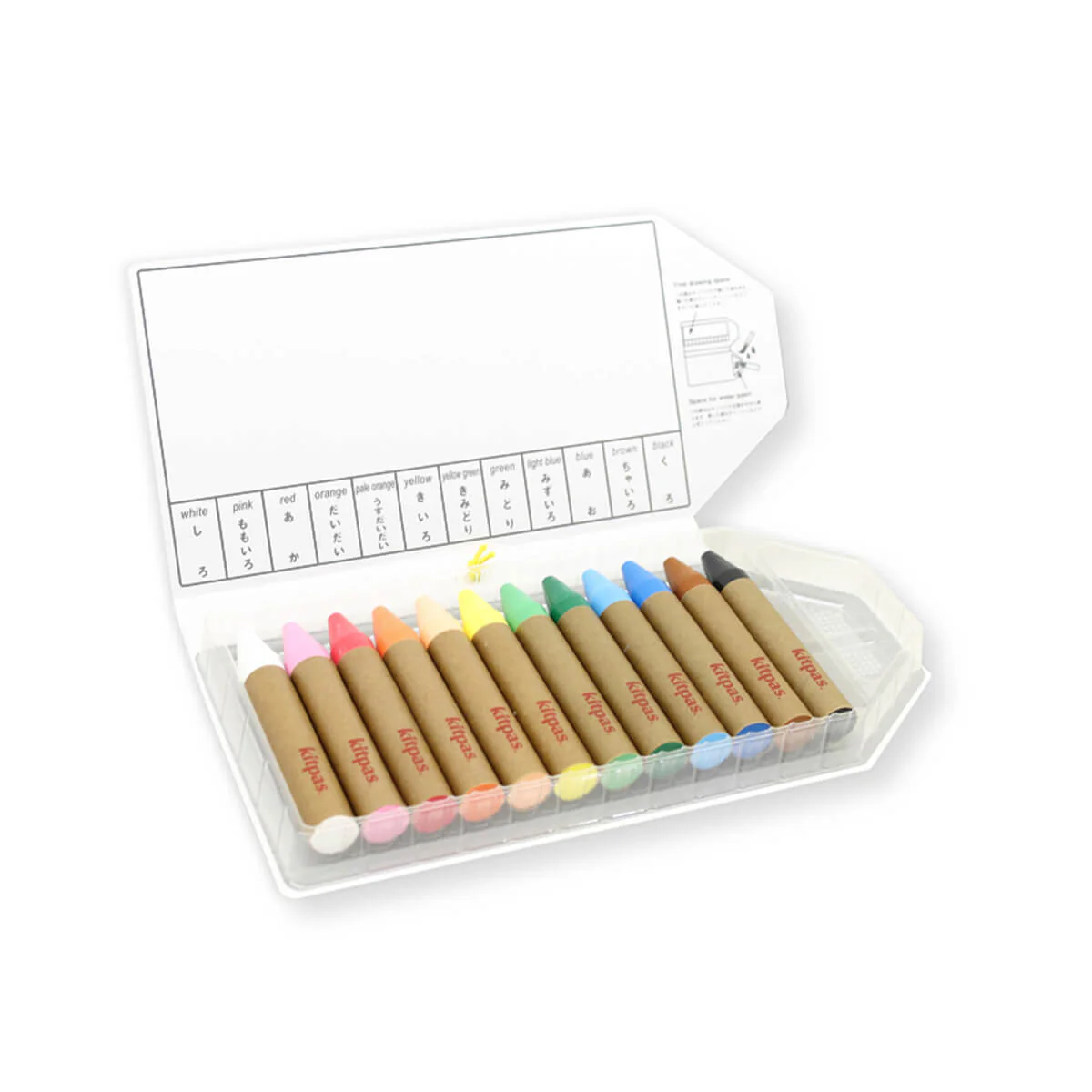 Kitpas Large Stick Crayons 12 colours - Image 2