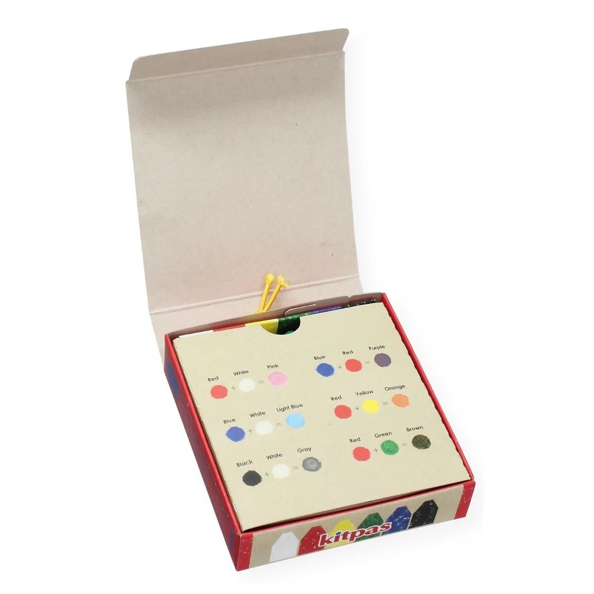 Kitpas Medium Stick Rice Wax Crayons 6 Colours - Image 2