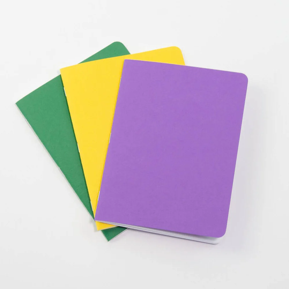 Large Lesson Book Portrait 32x38cm - Pack of 3, mixed colours