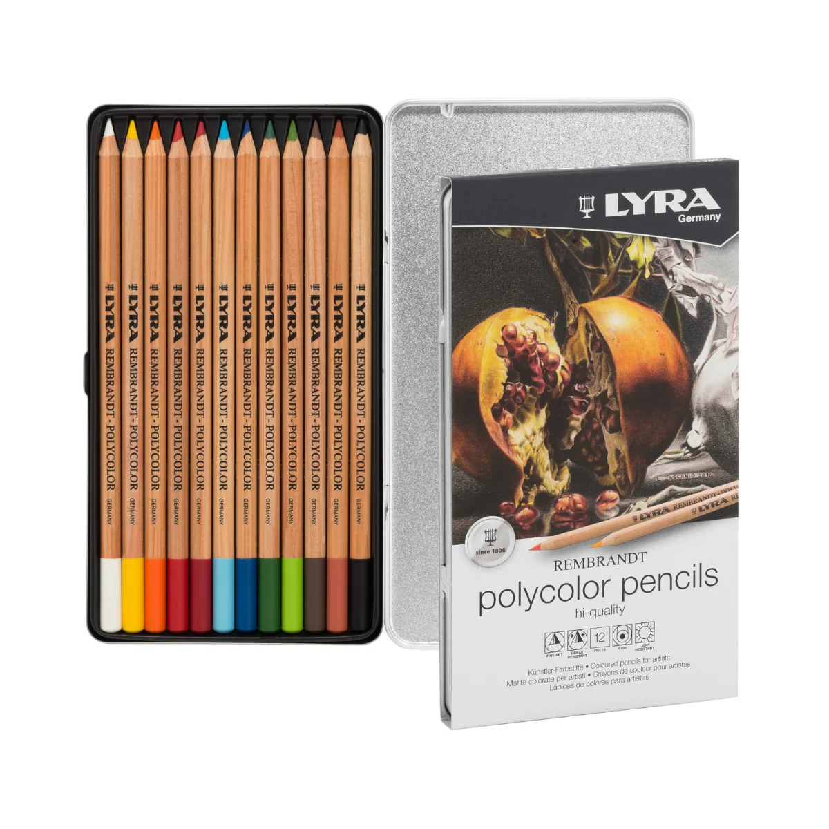 LYRA Rembrandt Polycolor Pencils - 12 Colours