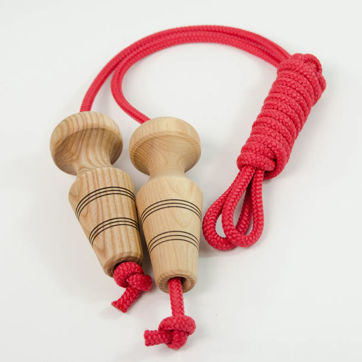 Mader Skipping Rope for Children (from 1.4m body height, adjustable) - Natural Handle Nylon Rope - Image 5