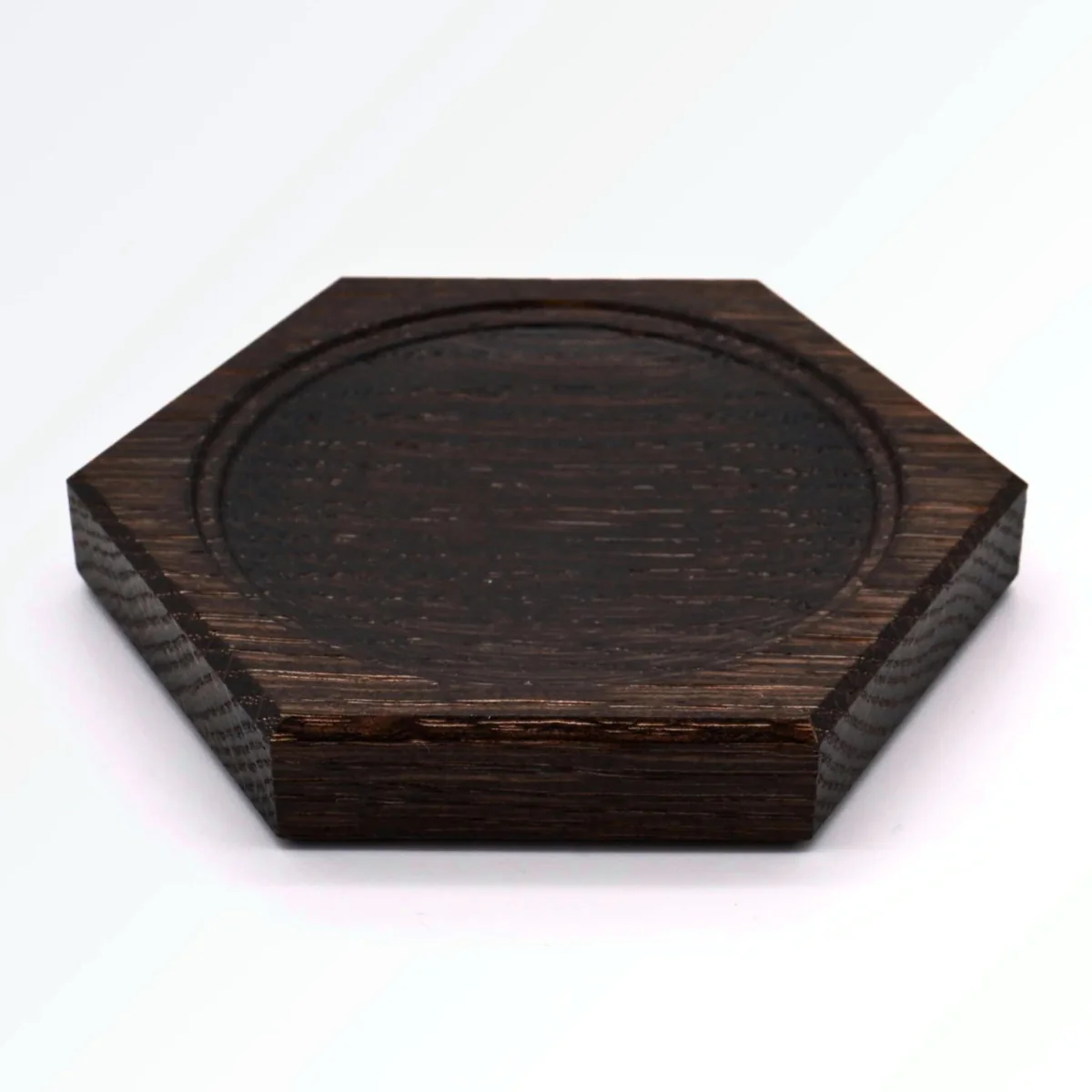 Mader Wooden Plate for Spinning Tops - Hexagonal, Oak 11cm - Image 3