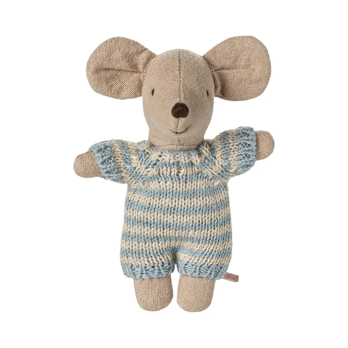 Maileg Baby Mouse in Carry Cot - Blue (2025) - Image 3