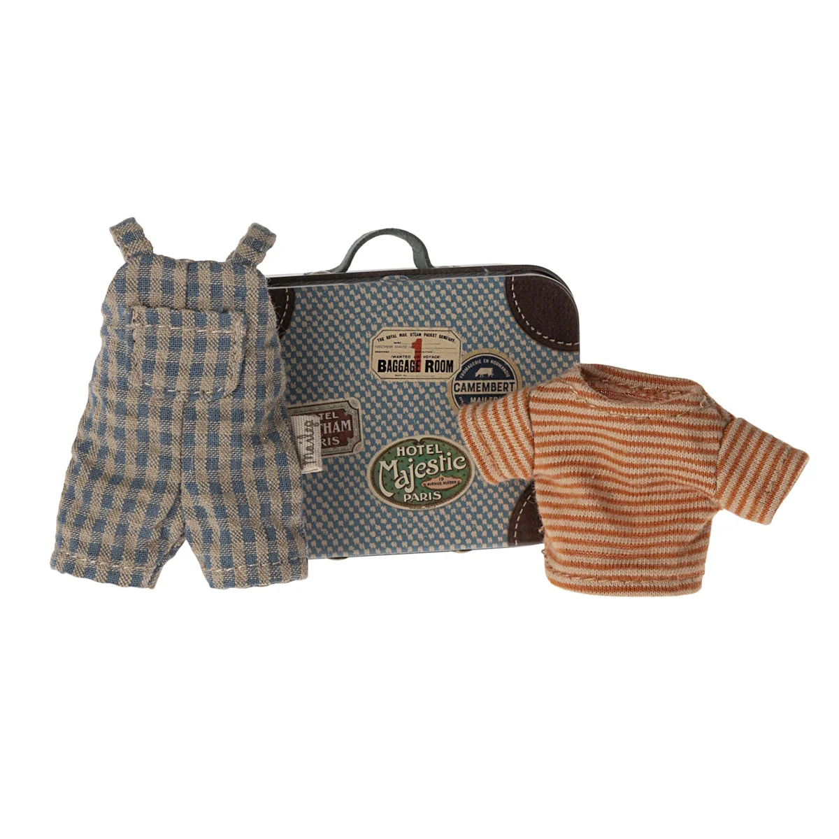 Maileg Big Brother Overalls and Shirt in Suitcase (2024) - Retired Product