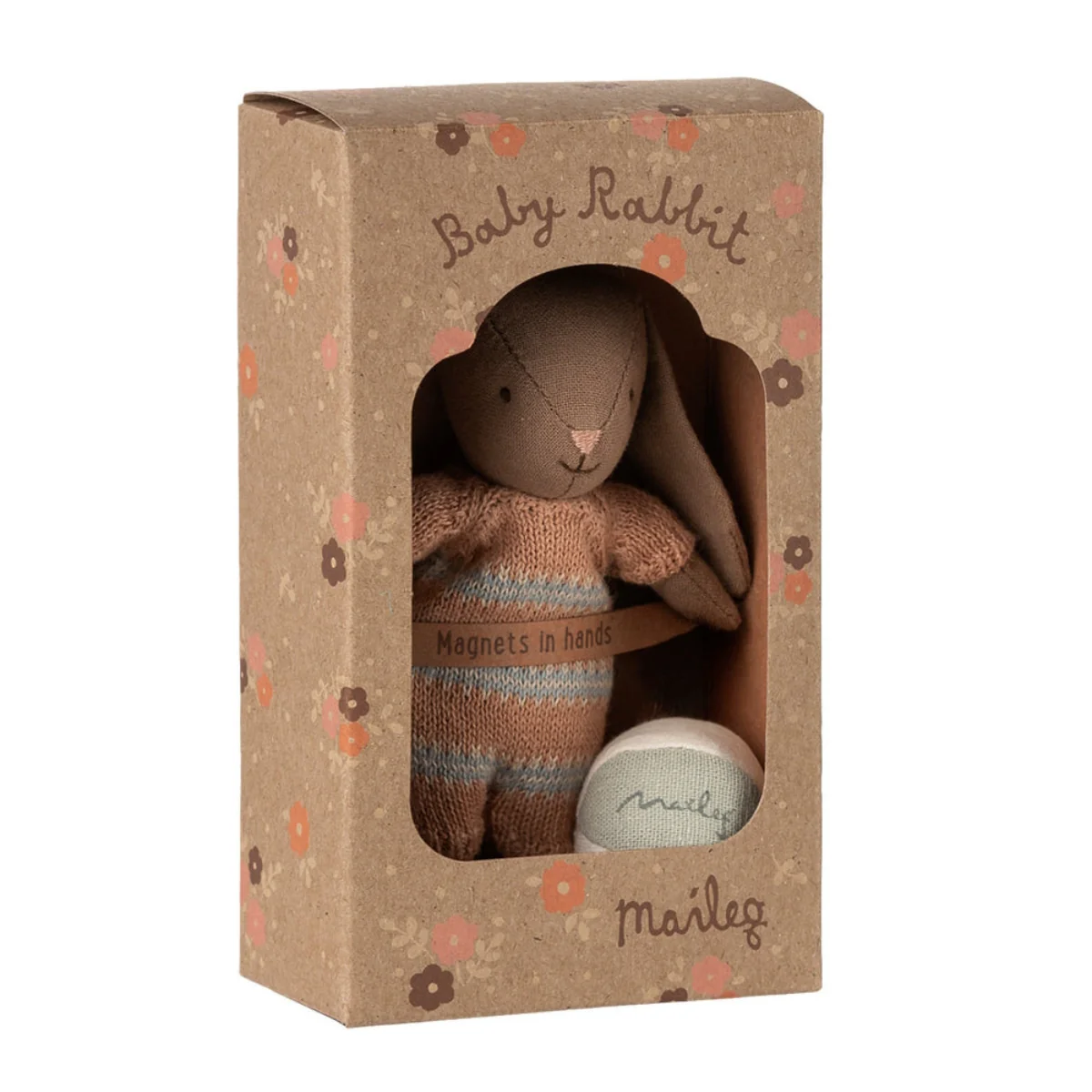 Maileg Bunny Micro Brown - Baby Set, Dusty Rose (2025) - Image 3