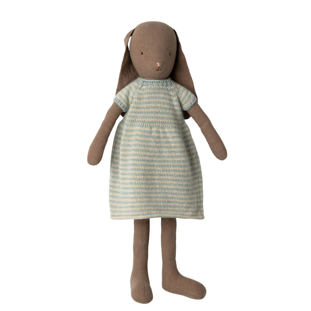 Maileg Bunny Size 4 in Brown Knitted Dress (2023)
