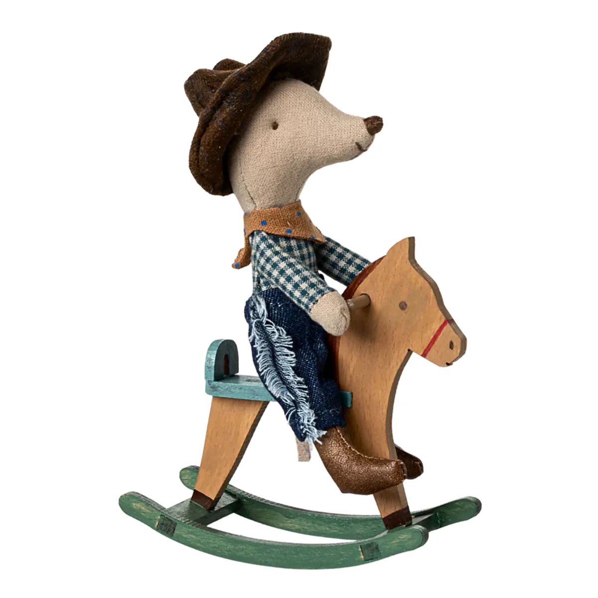 Maileg Cowboy Mouse on Rocking Horse (2025) - Image 2