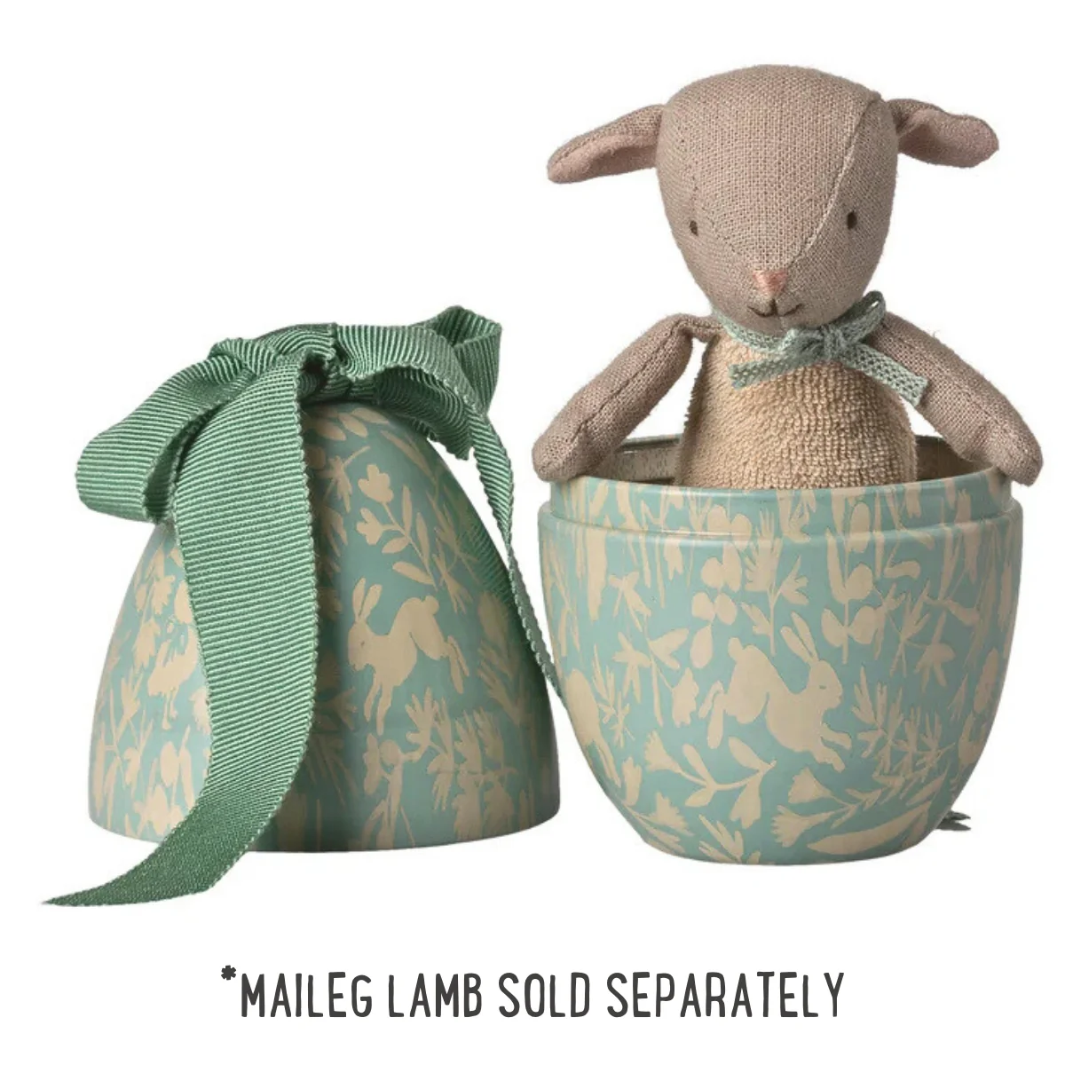 Maileg Easter Egg - Small, Dusty Mint (2026) - Image 2