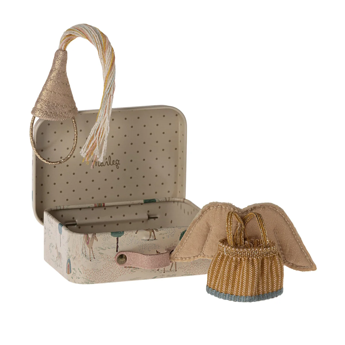 Maileg Little Sister Mouse Fairy Clothes in Suitcase (2024) - Retired Product - Image 3