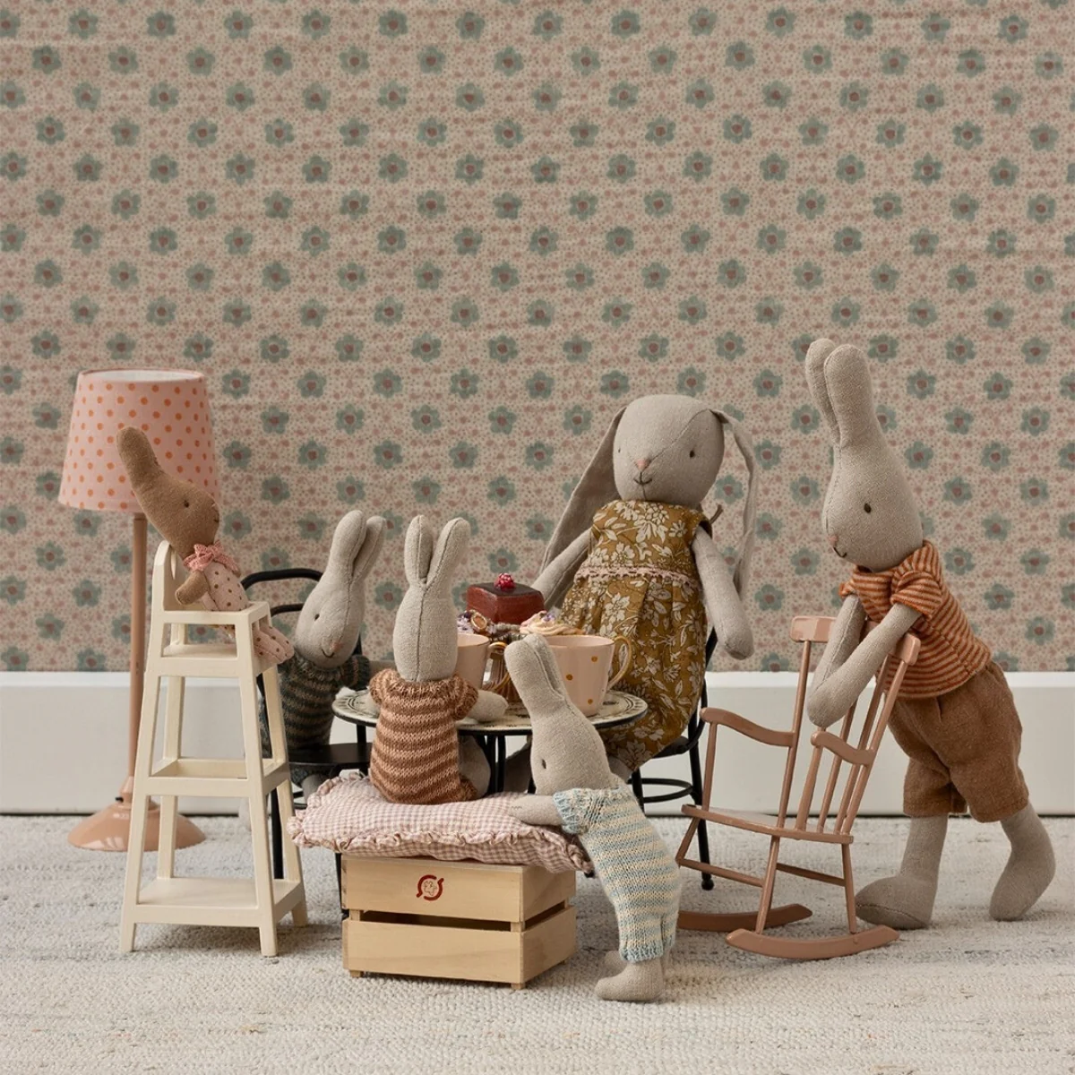 Maileg Rocking Chair for Bunny, Rabbit & Teddy - Mini Dark Powder (2024) - Image 2