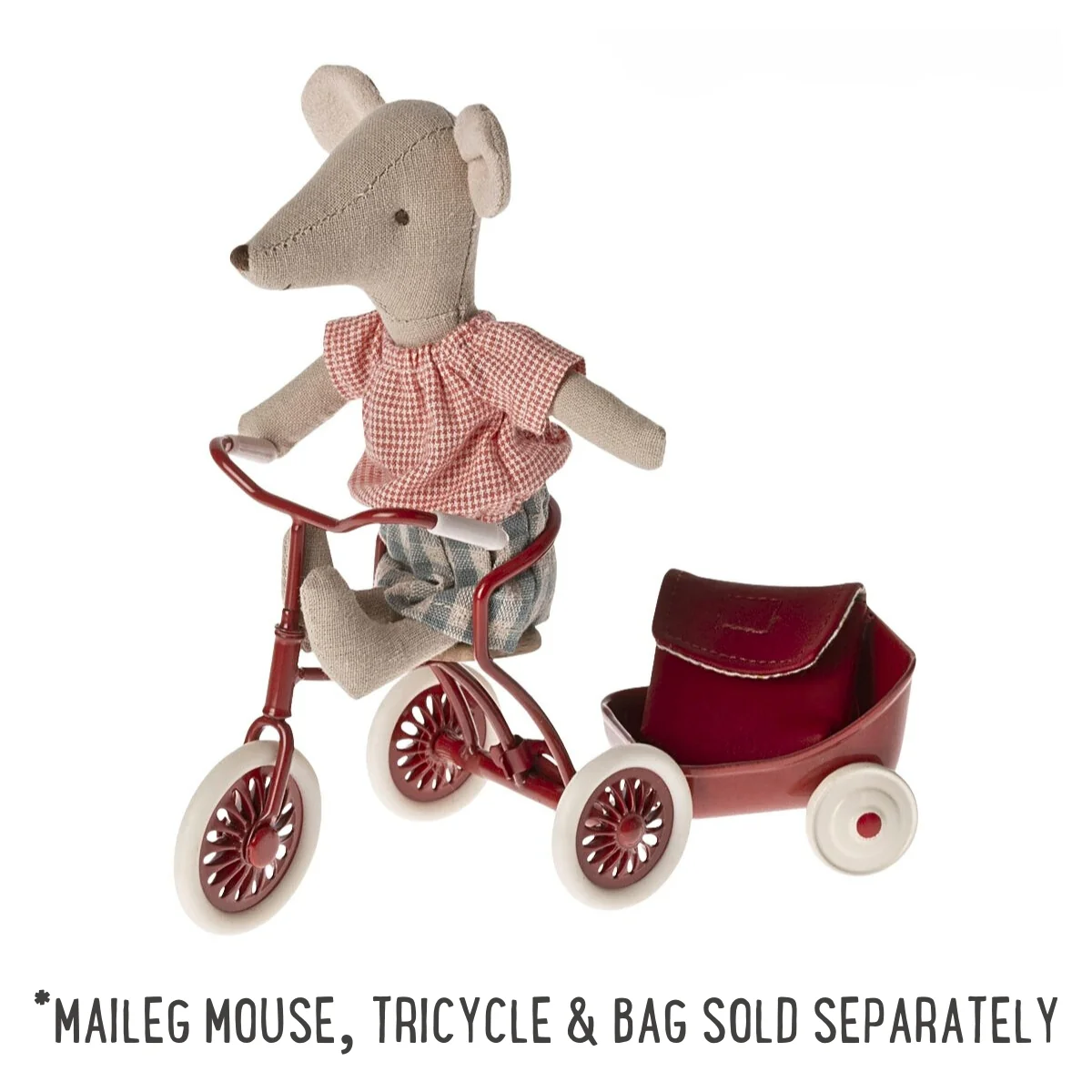 Maileg Trailer Hanger for Mouse Tricycle - Red (2024) - Image 4