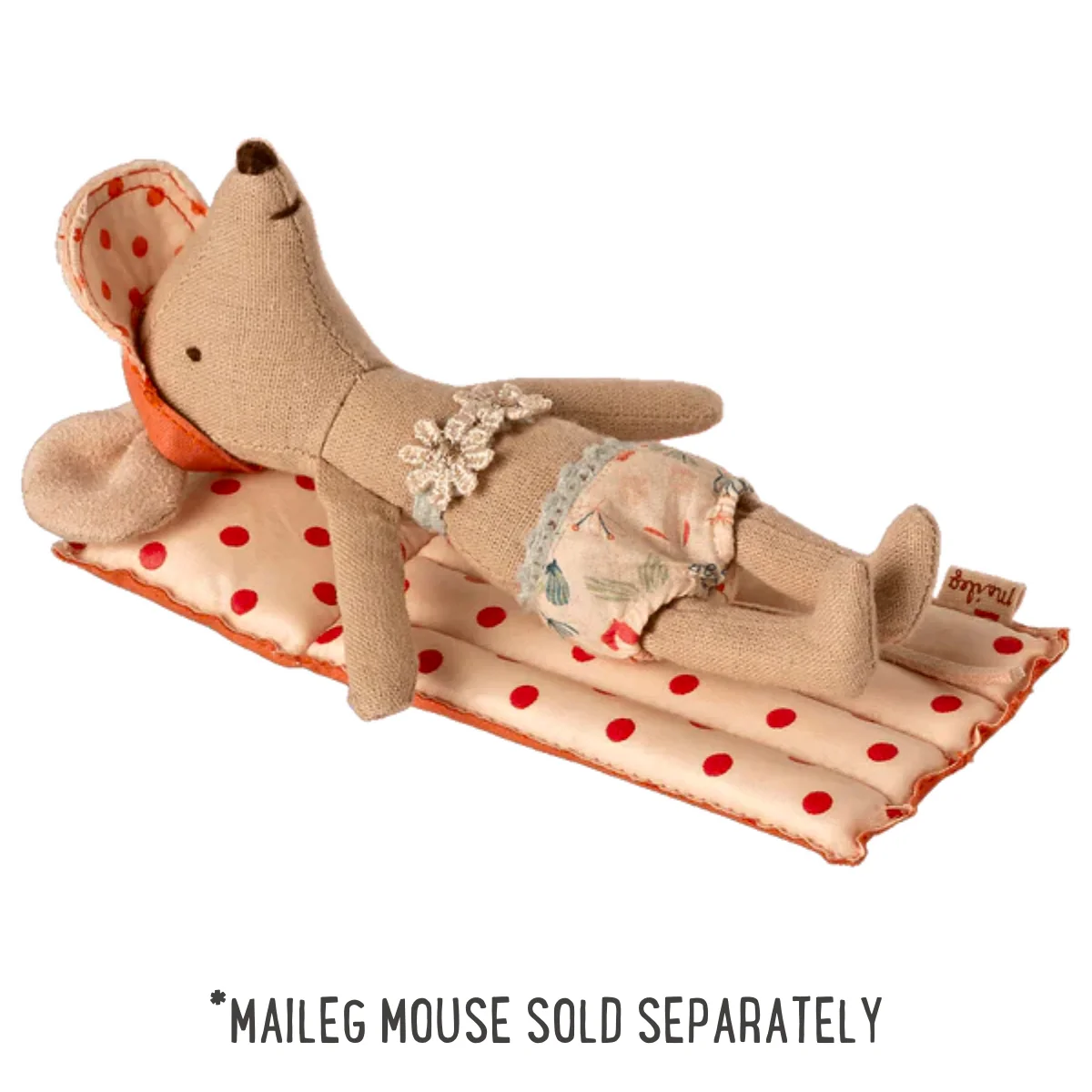 Maileg Air Mattress for Mouse - Polka Dot Red (2021) - Image 3