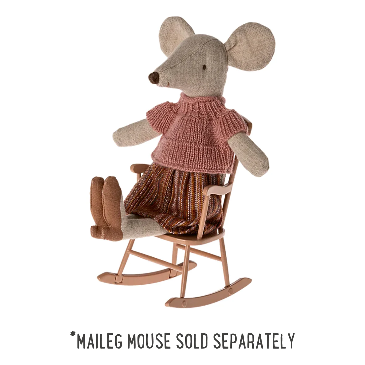 Maileg Rocking Chair for Mouse - Dark Powder (2024) - Image 4