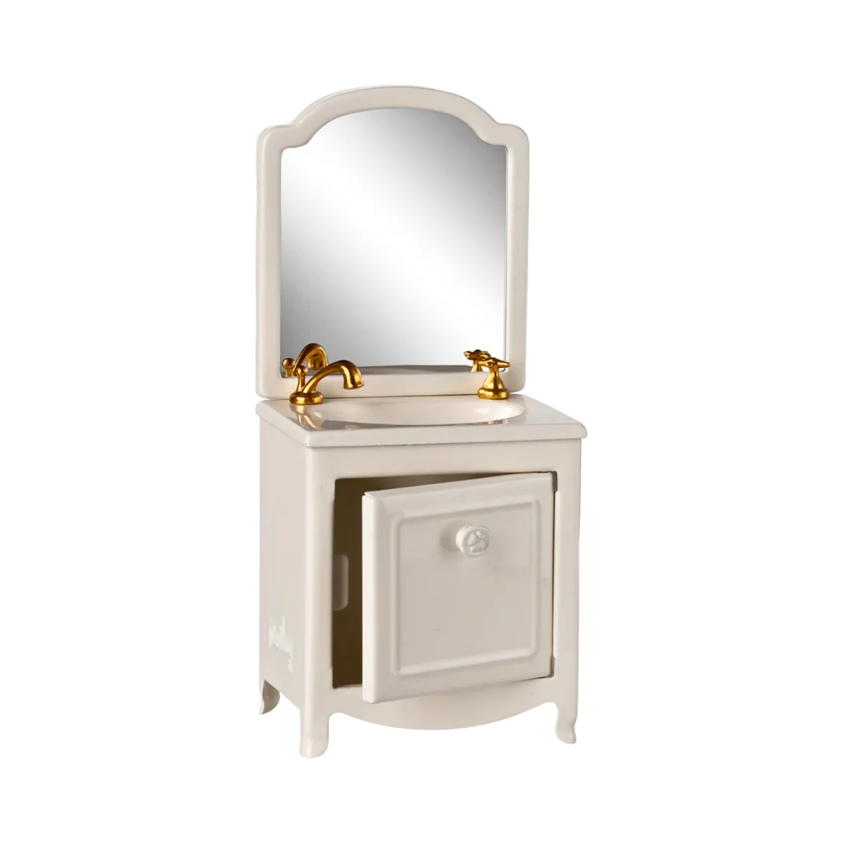 Maileg Bathroom Sink with Mirror for Mouse - Off White (2025) - Image 2