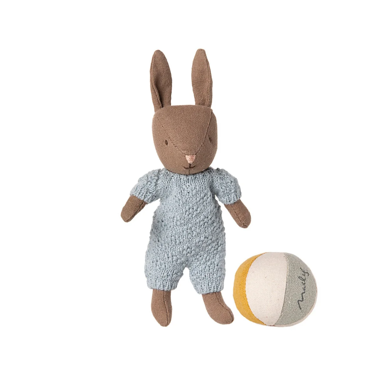 Maileg Rabbit Micro Brown - Baby Set, Blue (2025)