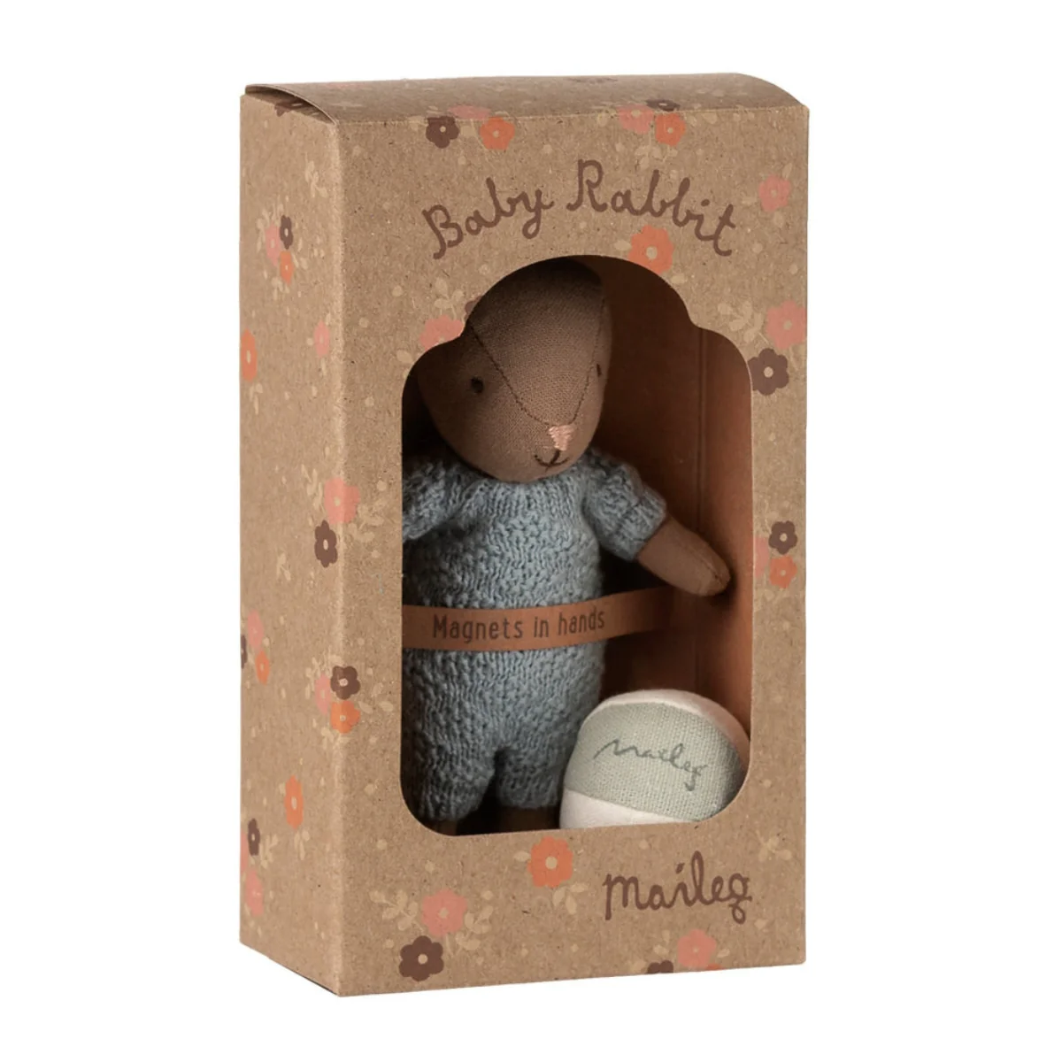 Maileg Rabbit Micro Brown - Baby Set, Blue (2025) - Image 3