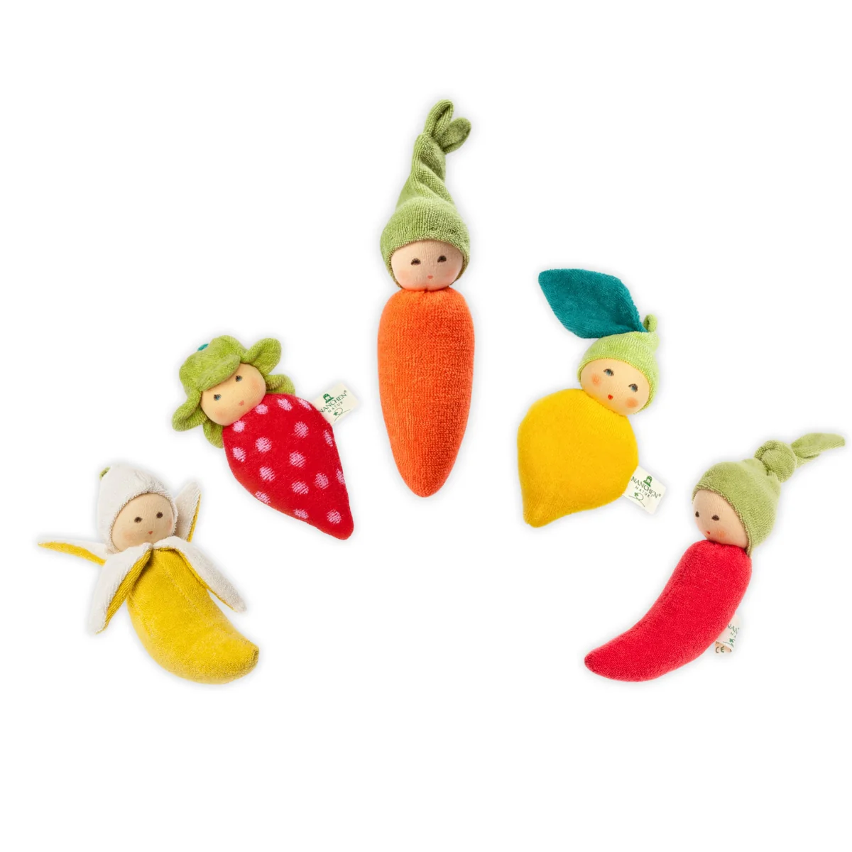 Nanchen Baby Rattle - Fruit & Veggie Doll