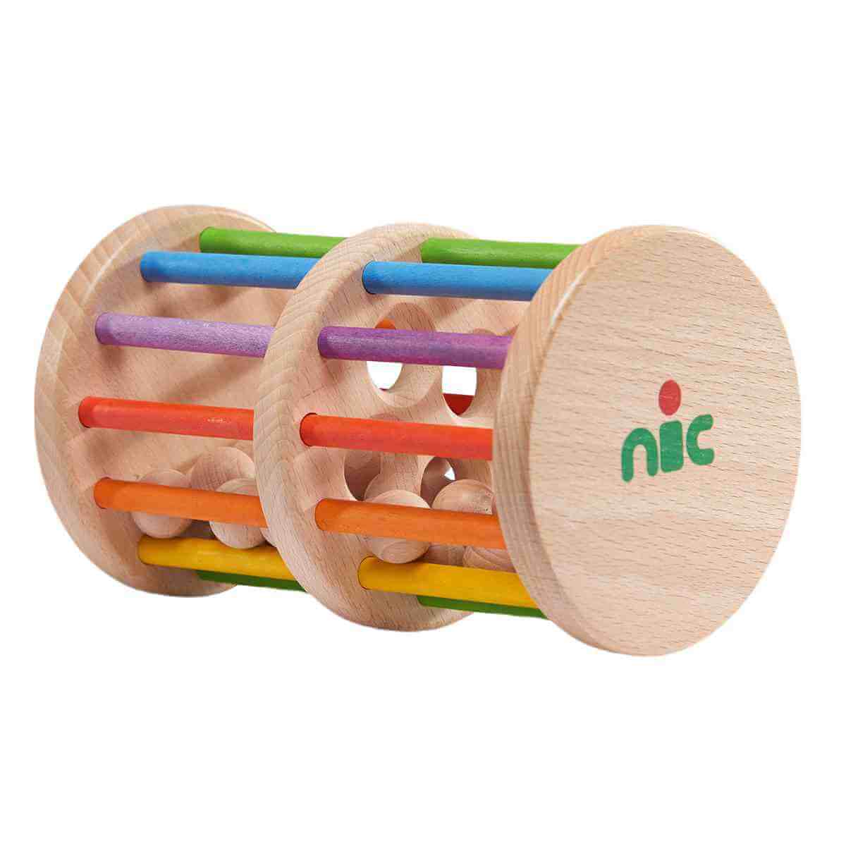 nic Wooden Rainbow Rain Stick Rattling Tower 10x17cm - Image 2