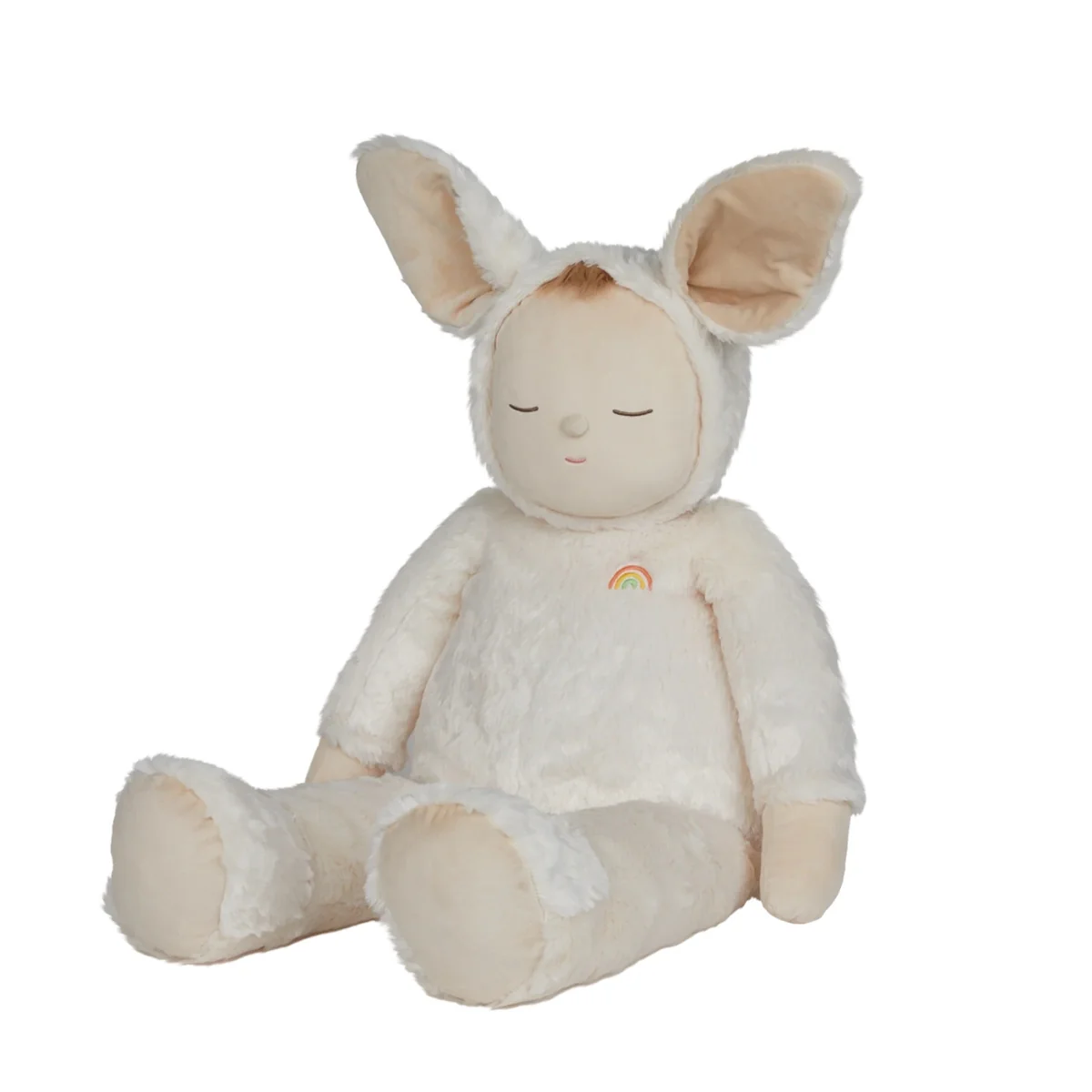 Olli Ella Giant Cozy Dinkum Bunny Moppet - Soft Beige - Image 7