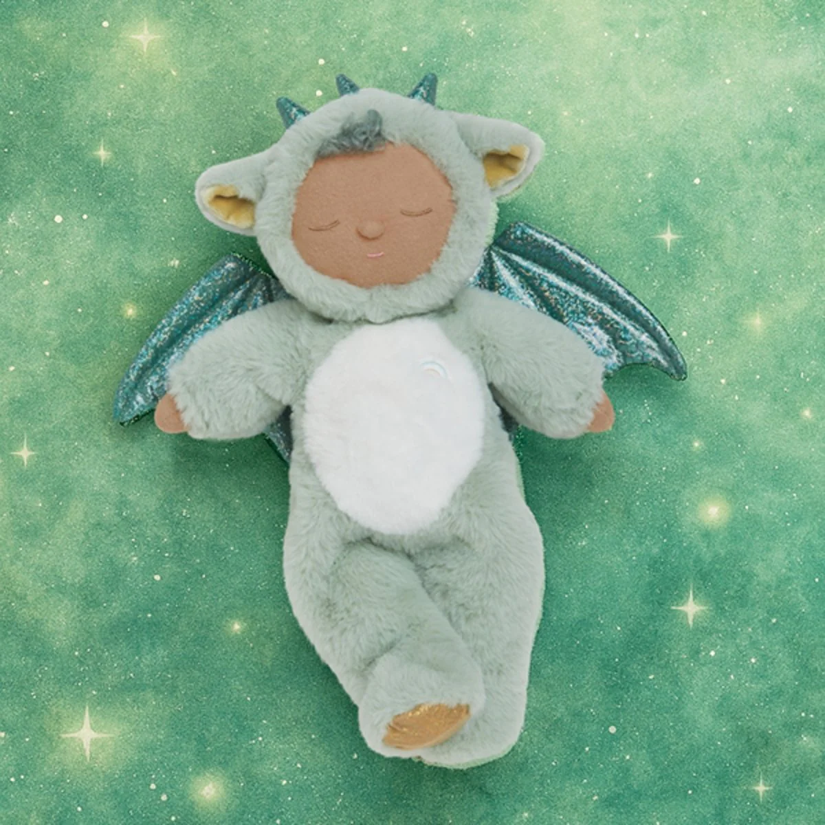 Olli Ella Cozy Dinkum Doll Dragon Ash - Green - Image 3