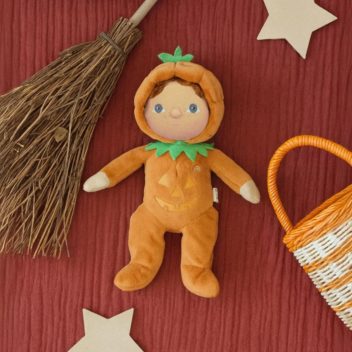 Olli Ella Dinky Dinkum Doll Jack O'Lantern - Orange - Image 3