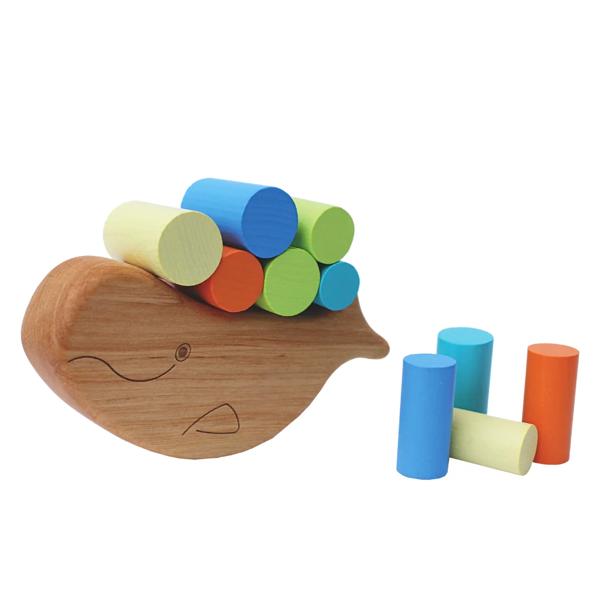 Pfingstweid Wooden Balance & Stack Toy - Friendly Whale - Image 4