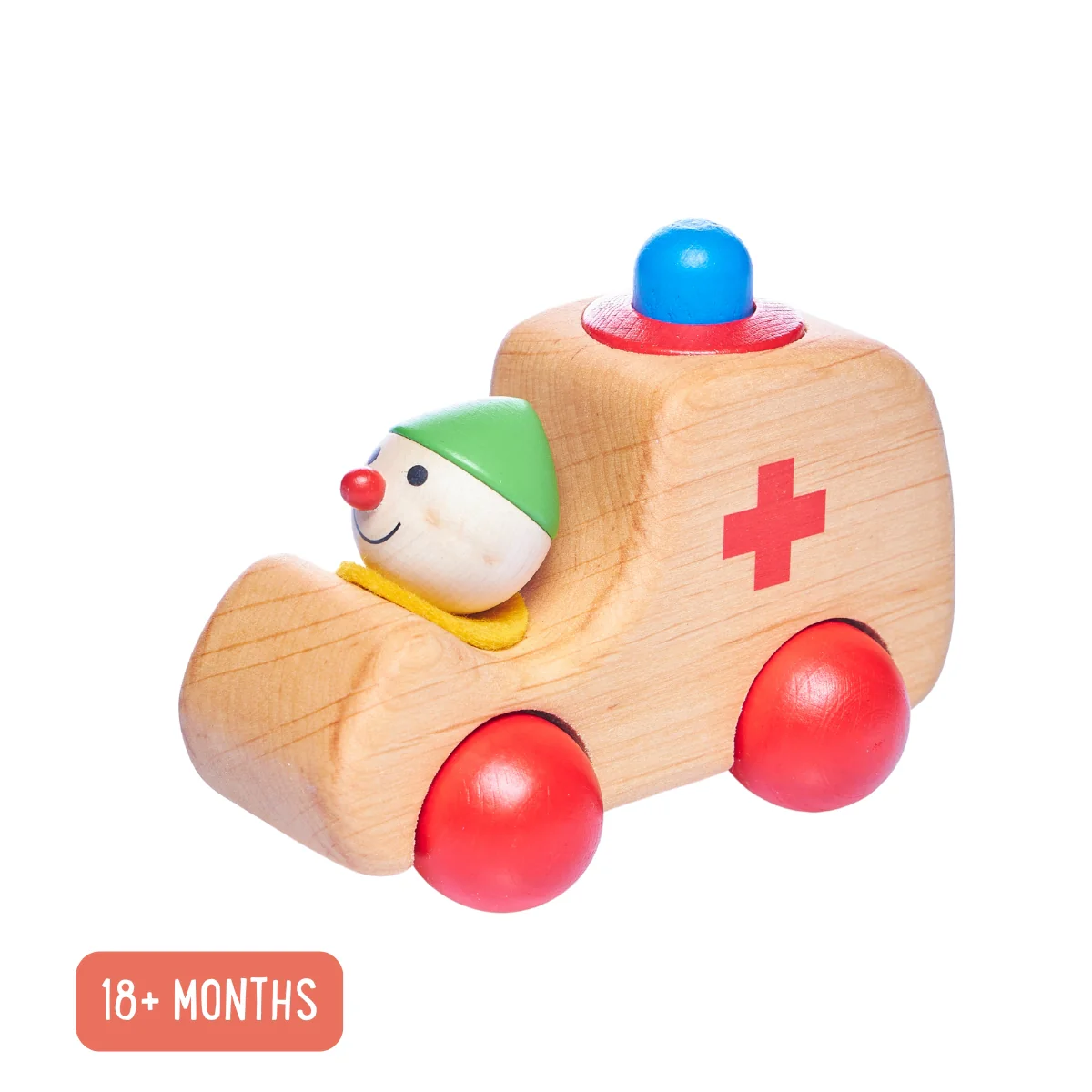 Pfingstweid Wooden Toy Vehicle - Ambulance with Horn