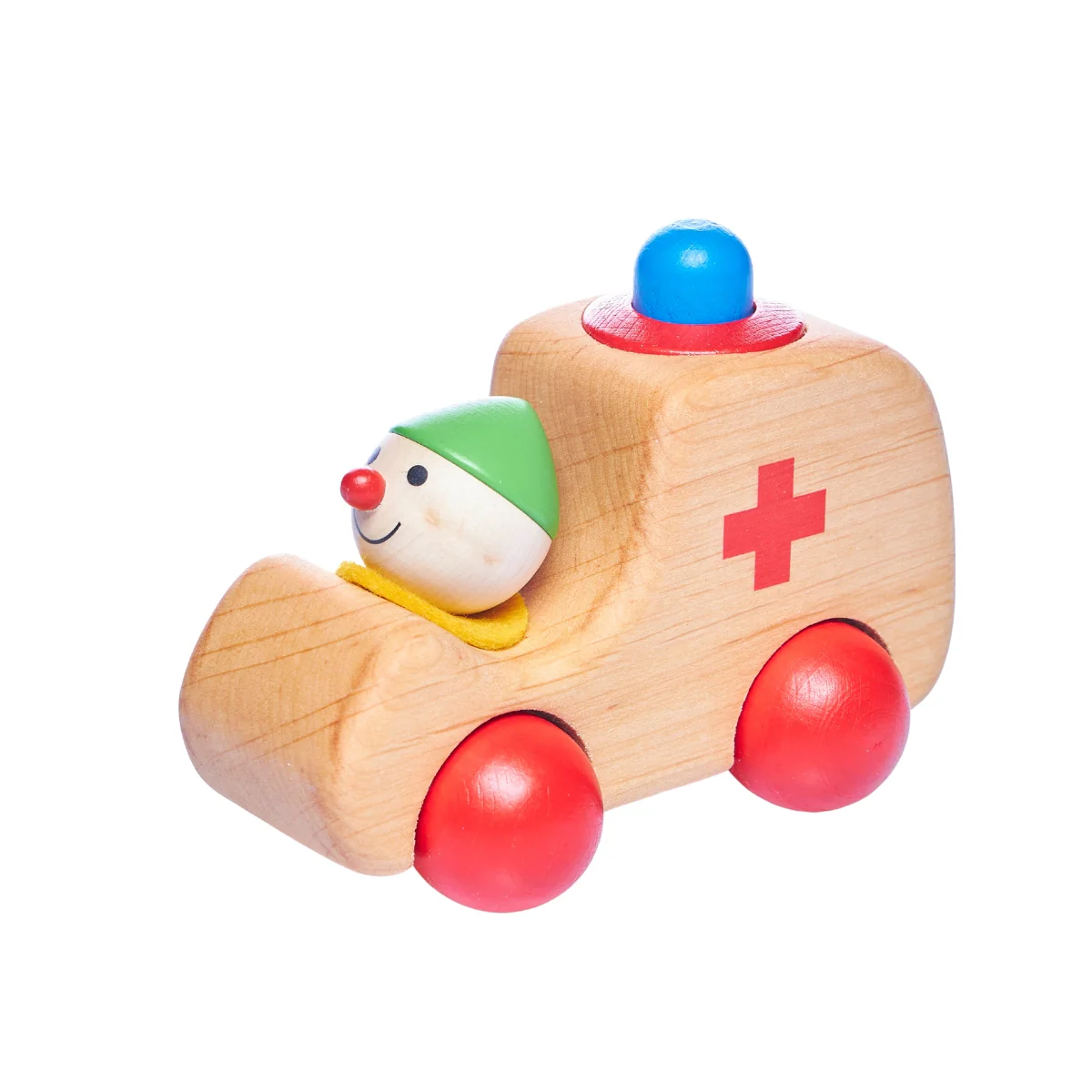 Pfingstweid Wooden Toy Vehicle - Ambulance with Horn - Image 2