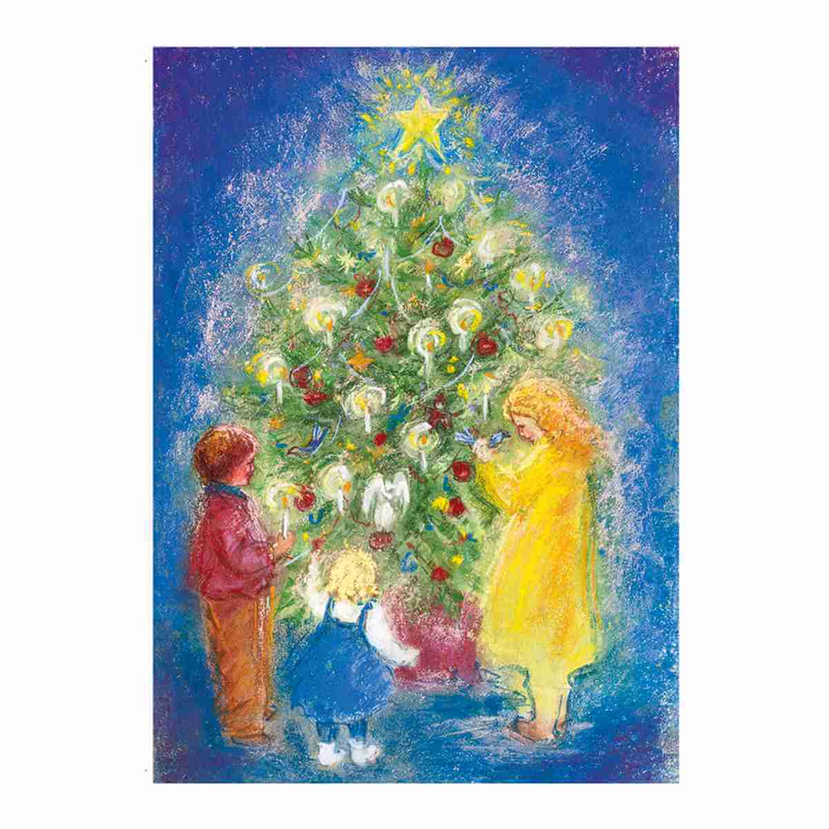 Postcards - Around the Christmas Tree, pack of 5 cards