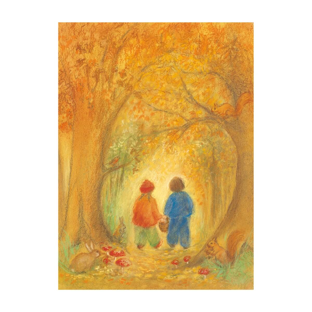 Postcards - Autumn Forest, pack of 5 cards