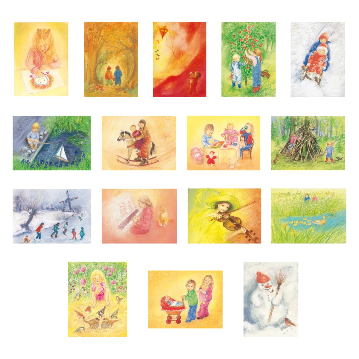 Postcards - Children Set 2, 16 Assorted Cards