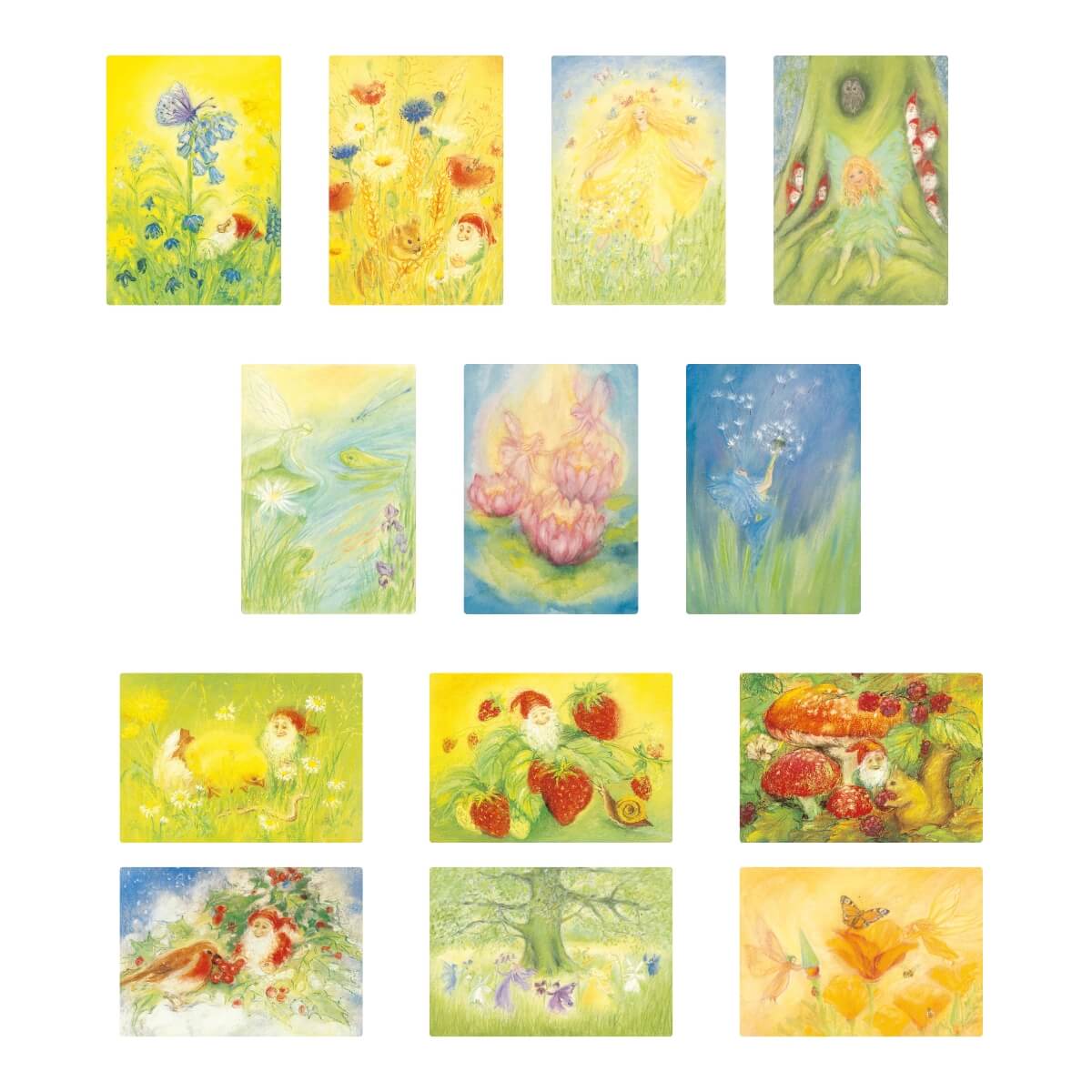 Postcards - Nature and Mythical Creatures, 13 Assorted Cards