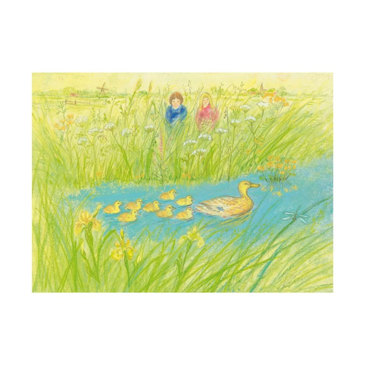 Postcards - On the Riverbank, pack of 5 cards