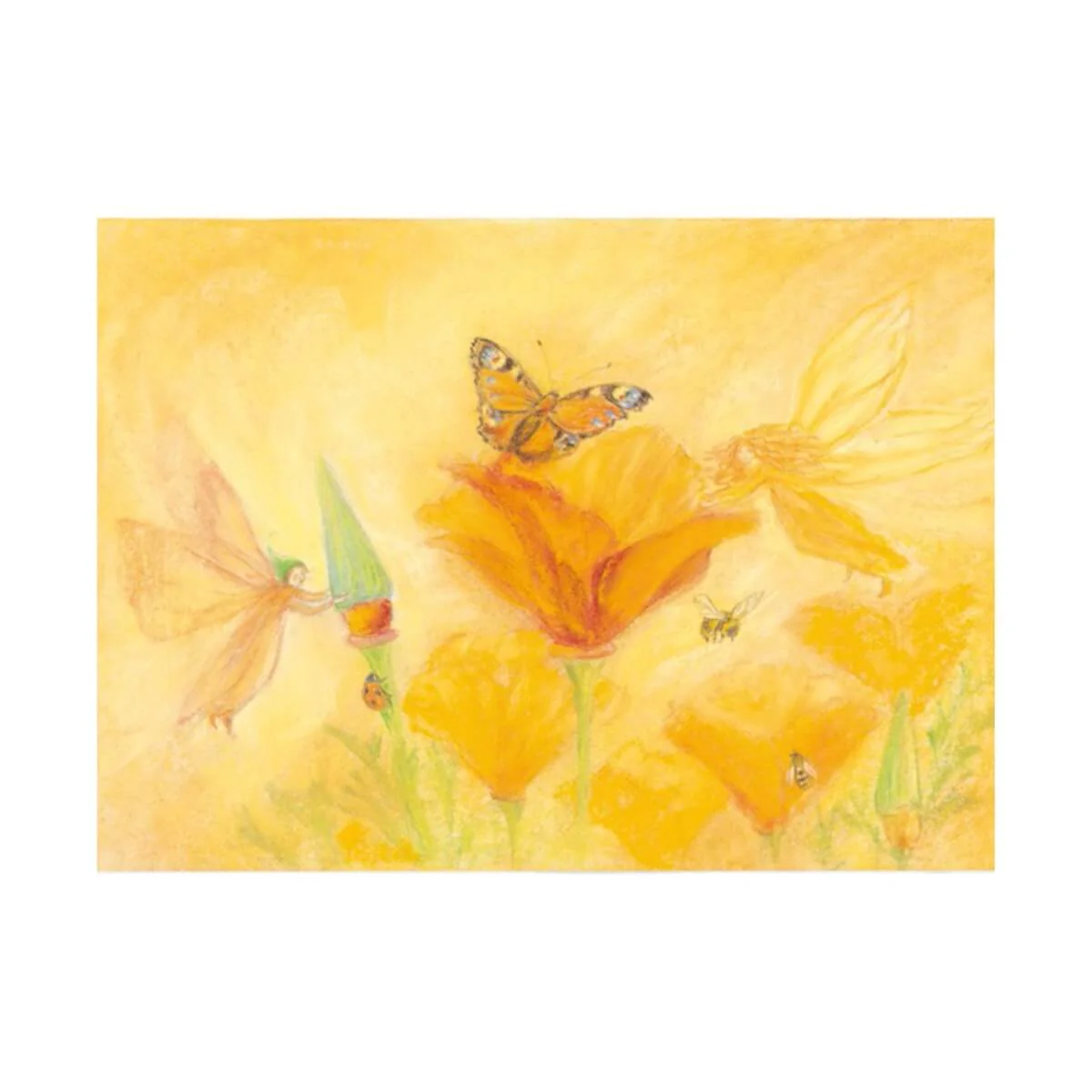 Postcards - Sylphs Help the Flowers, pack of 5 cards
