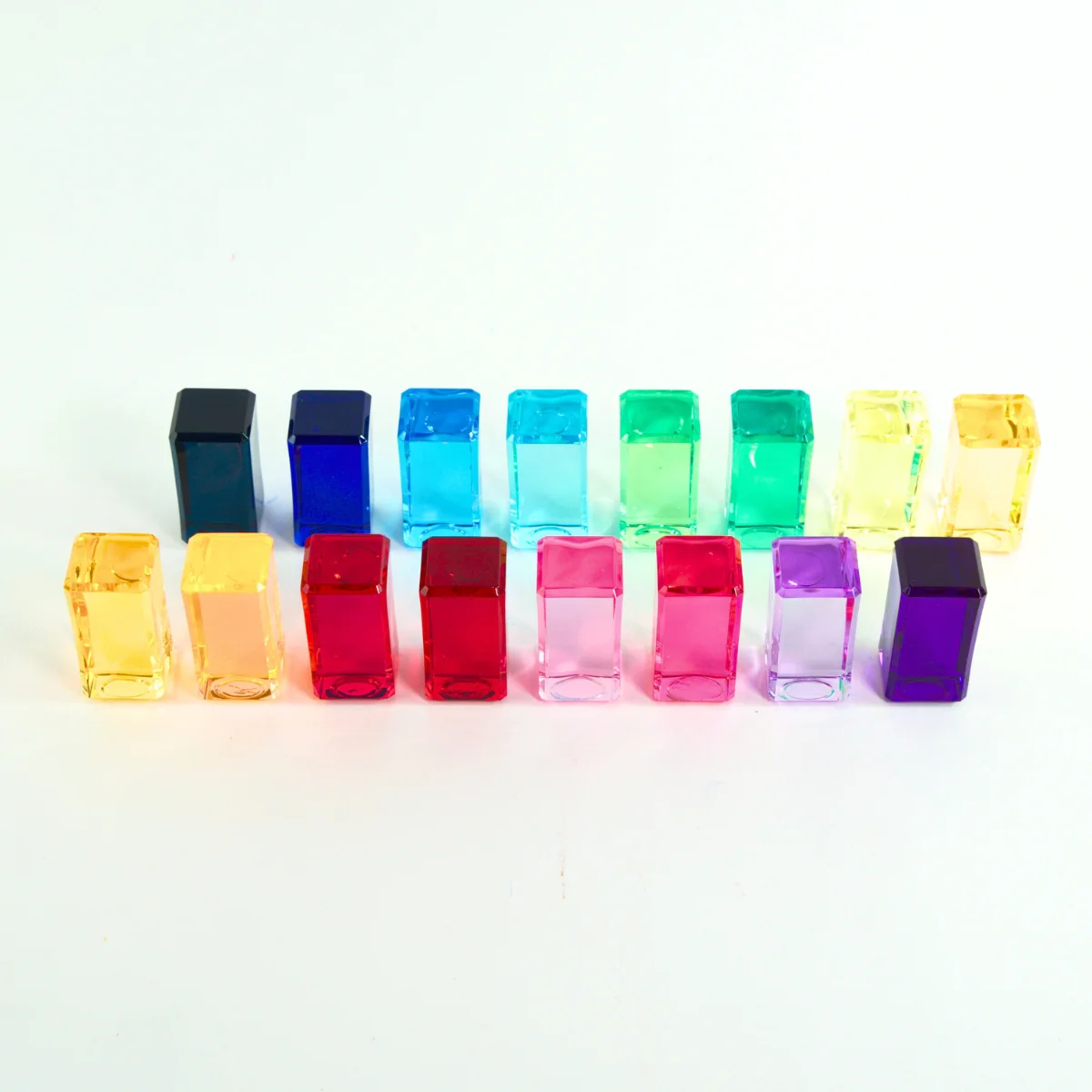 Regenbogenland Translucent Lucite Rainbow Stones Set of 16 - Image 2