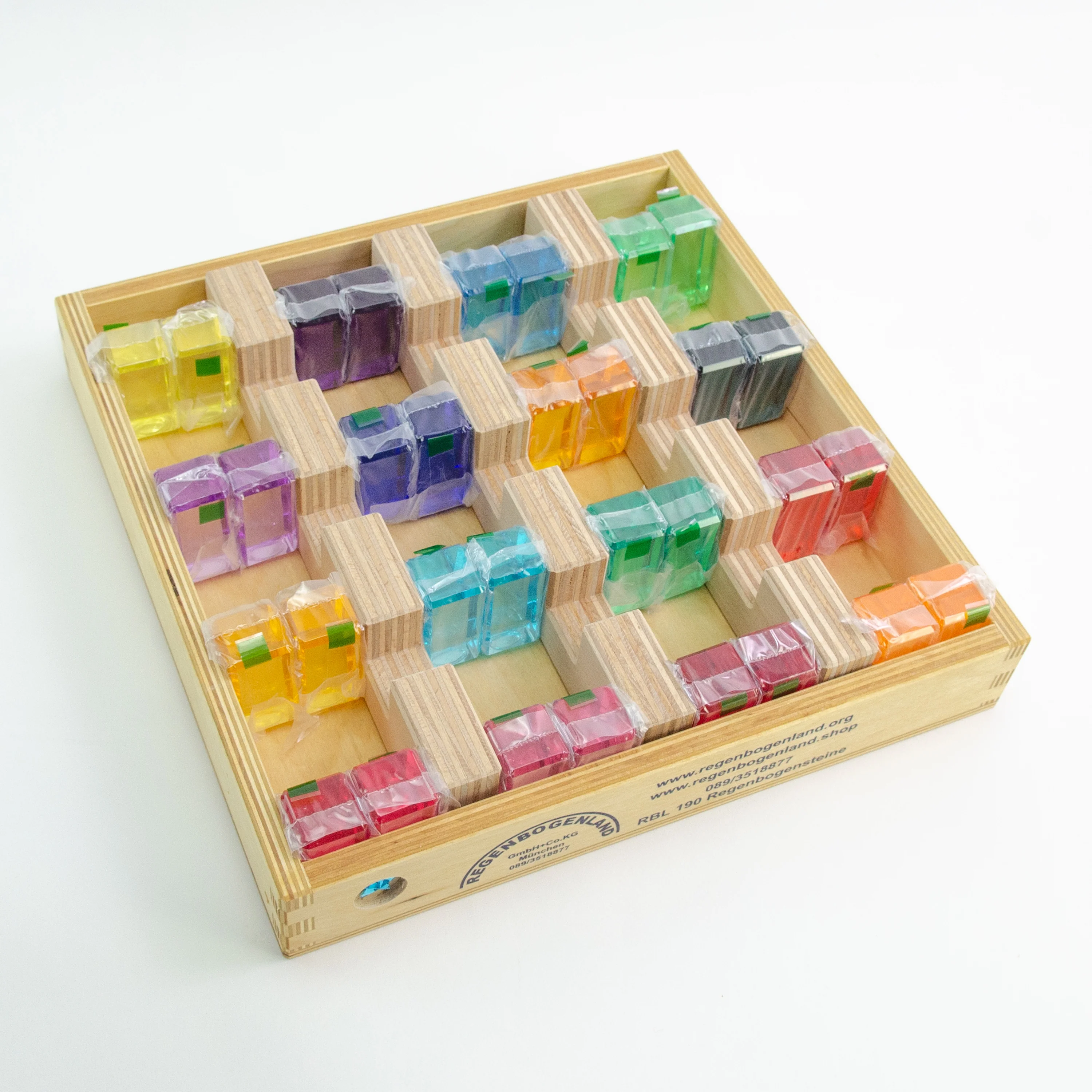 Regenbogenland Translucent Lucite Rainbow Stones with Interlocking Slats - Image 2