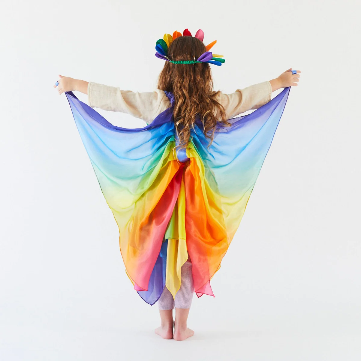 Sarah's Silks Dress Ups Set - Rainbow Flower Fairy - Image 4