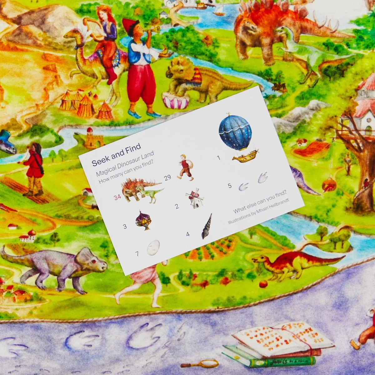 Sarah's Silks Playsilk - Seek & Find Dinotopia - Image 6
