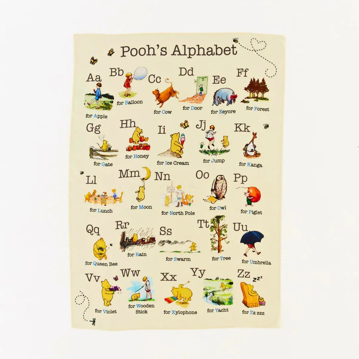 Sarah's Silks Winnie-the-Pooh Playsilk - Alphabet