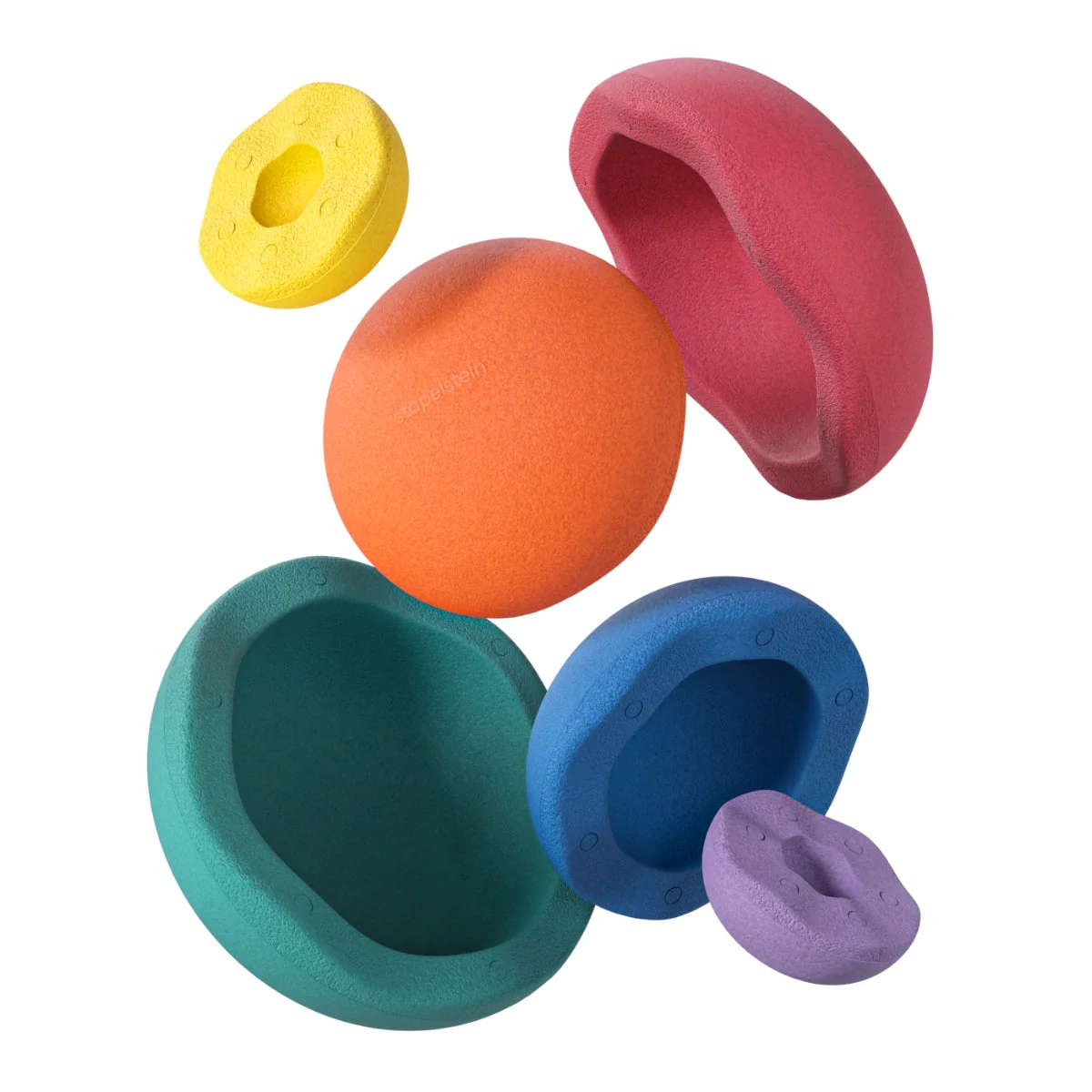 Stapelstein Balance Stepping Stones - Inside, Set of 6, Rainbow Classic - Image 8